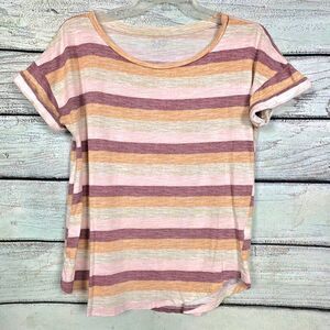24/7 by Maurices Striped Short Sleeve Tee M